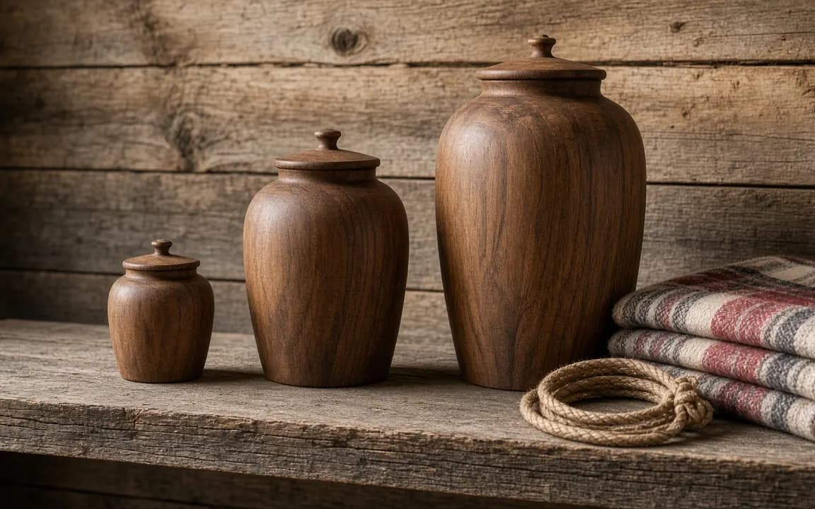 What size urn does a show steer or lamb need?